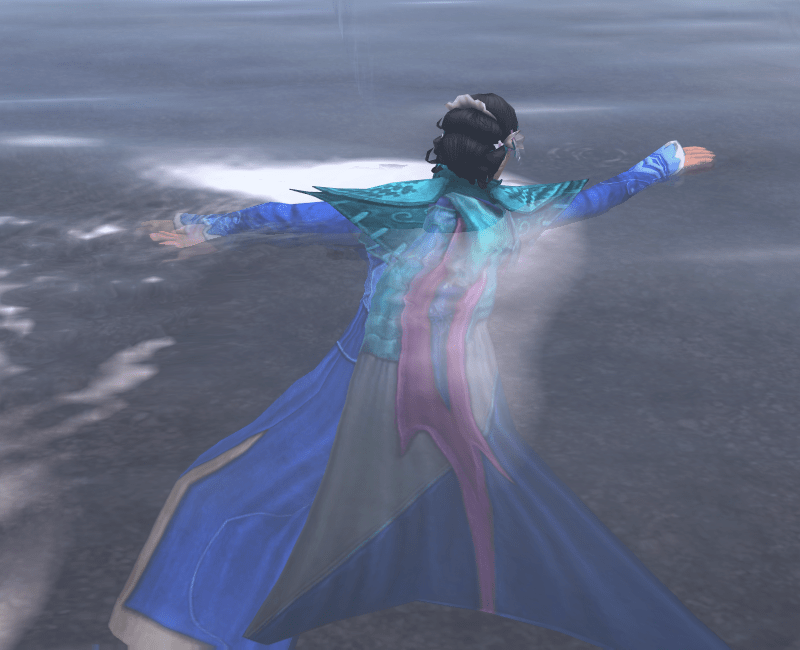 following the current